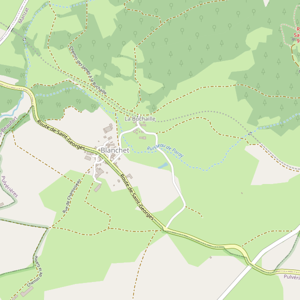Carte des attractions à Blanchet Thumbnail
