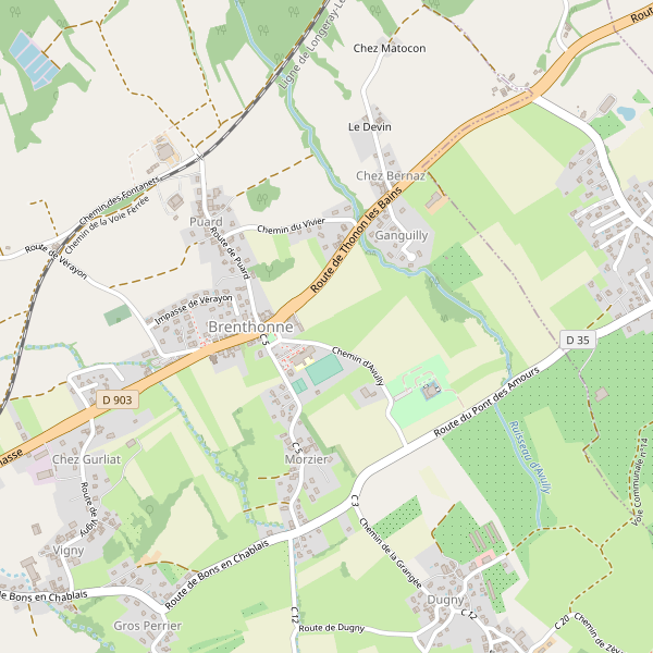 Carte des hotels à Brenthonne Thumbnail