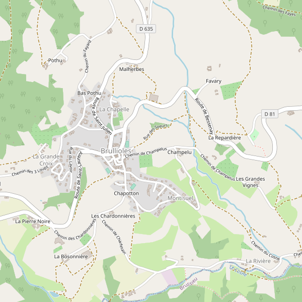Carte des hotels à Brullioles (Rhône) Thumbnail
