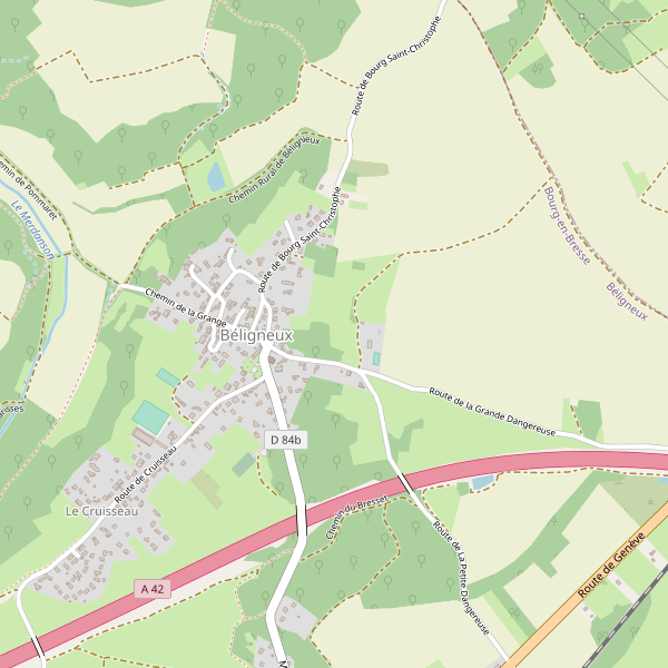Carte des hotels à Béligneux Thumbnail