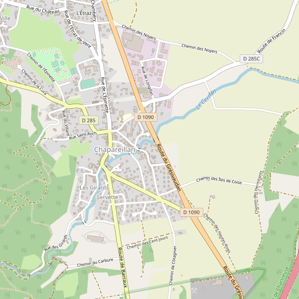 Carte des hotels à Chapareillan Thumbnail
