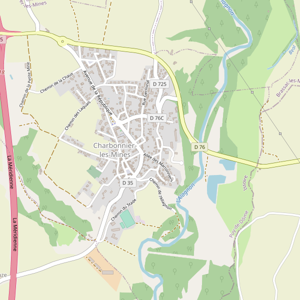Carte des campings à Charbonnier-les-Mines Thumbnail