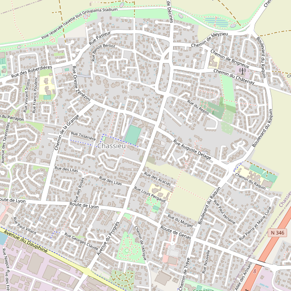 Carte des campings à Chassieu (Métropole de Lyon) Thumbnail