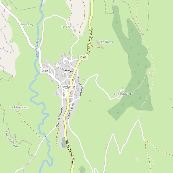 Carte des renseignements à Cheylade Thumbnail