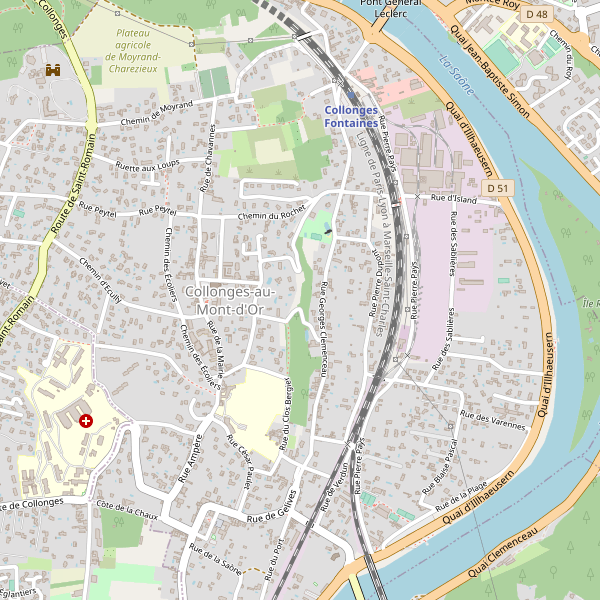 Carte des medecins à Collonges-au-Mont-d'Or (Rhône) Thumbnail