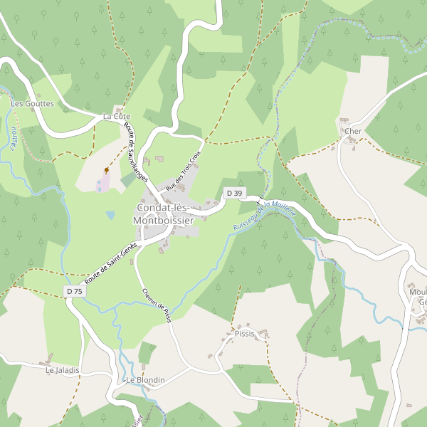 Carte des renseignements à Condat-lès-Montboissier Thumbnail