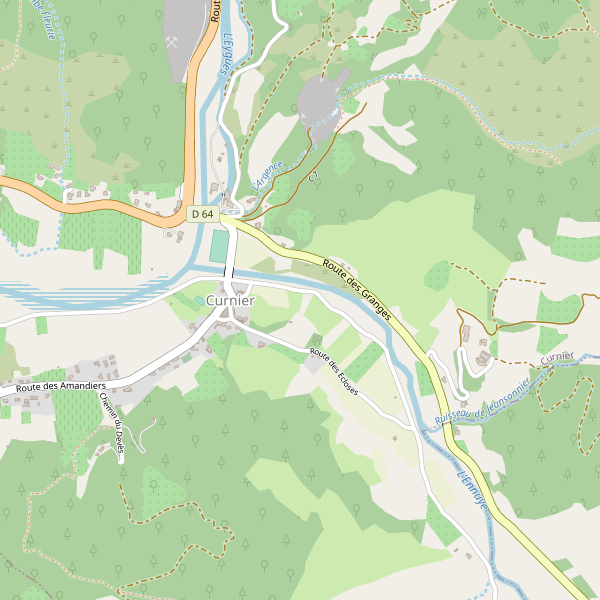 Carte des bedandbreakfast à Curnier Thumbnail