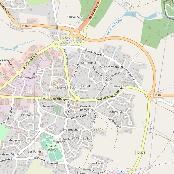 Carte des bedandbreakfast à Davézieux Thumbnail
