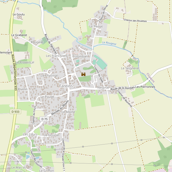 Carte des bedandbreakfast à Fareins Thumbnail