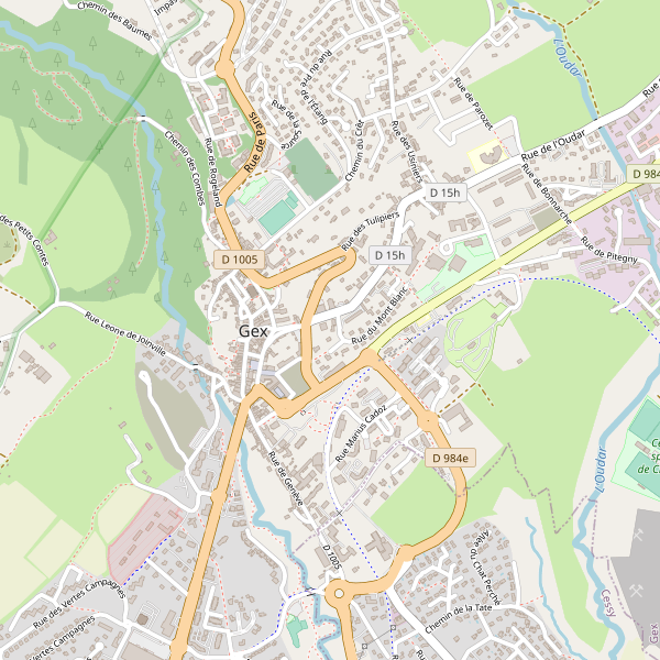 Carte des location-voiture à Gex Thumbnail