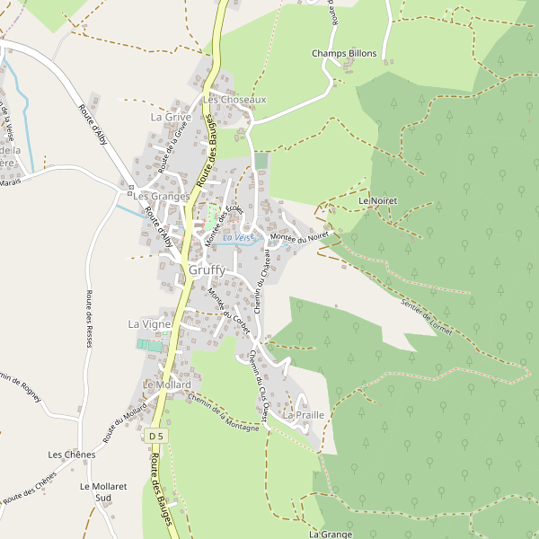 Carte des hotels à Gruffy Thumbnail