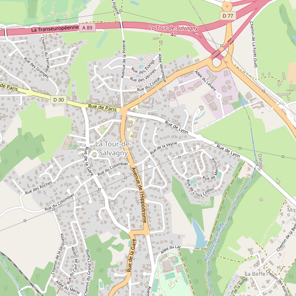 Carte des hopitaux à La Tour-de-Salvagny (Métropole de Lyon) Thumbnail