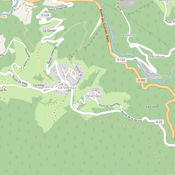 Carte des hotels à La Vernaz Thumbnail