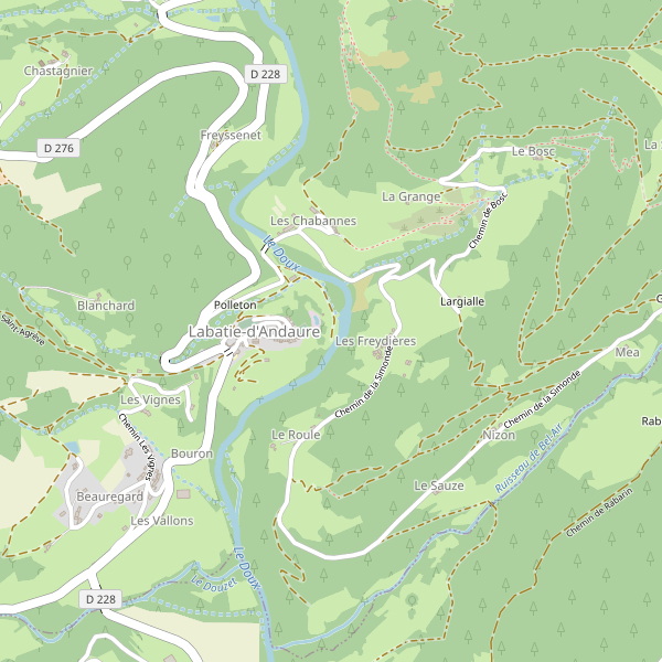 Carte des bedandbreakfast à Labatie-d'Andaure Thumbnail