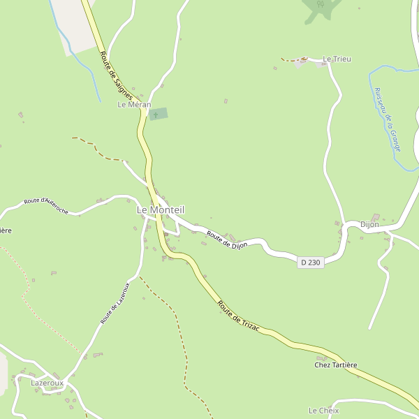 Carte des vetements à Le Monteil (Cantal) Thumbnail