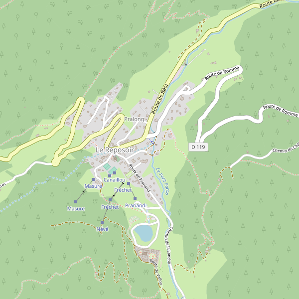 Carte des hotels à Le Reposoir Thumbnail