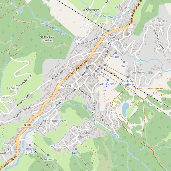 Carte des location-voiture à Les Gets Thumbnail