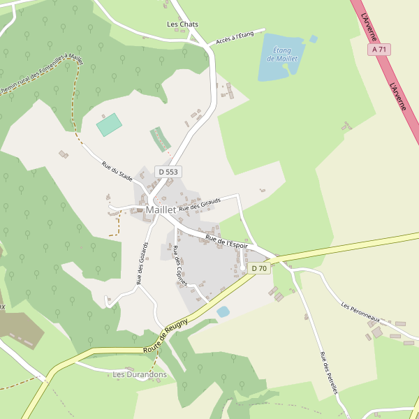 Carte des vetements à Maillet (Allier) Thumbnail