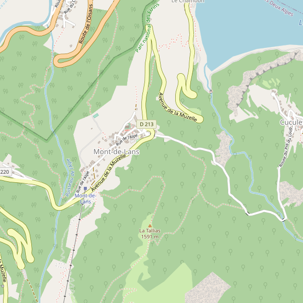 Carte des location-voiture à Mont-de-Lans Thumbnail