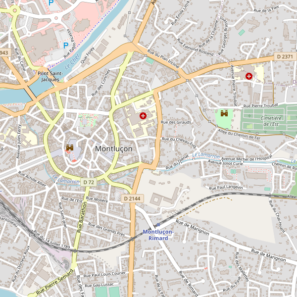 Carte des piscines à Montluçon Thumbnail