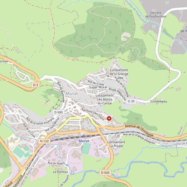 Carte des monuments à Murat (Cantal) Thumbnail