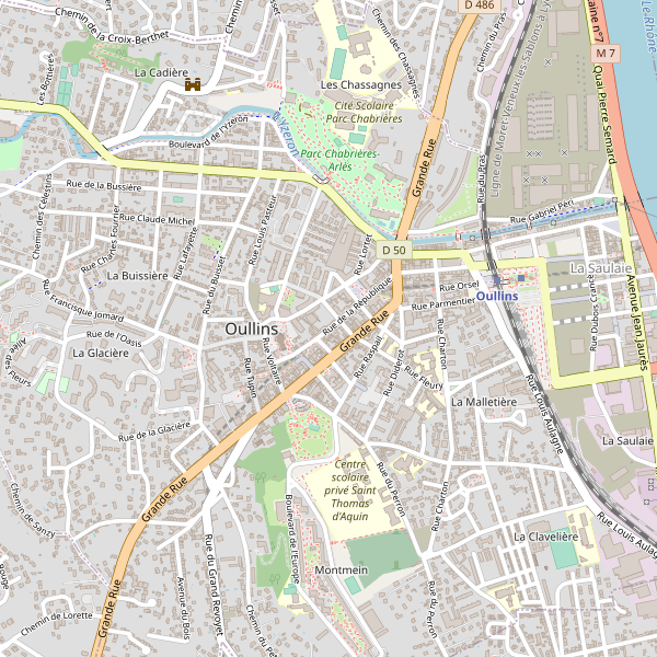 Carte des attractions à Oullins (Rhône) Thumbnail