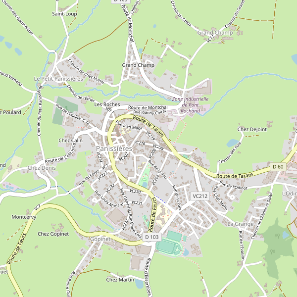 Carte des hotels à Panissières Thumbnail
