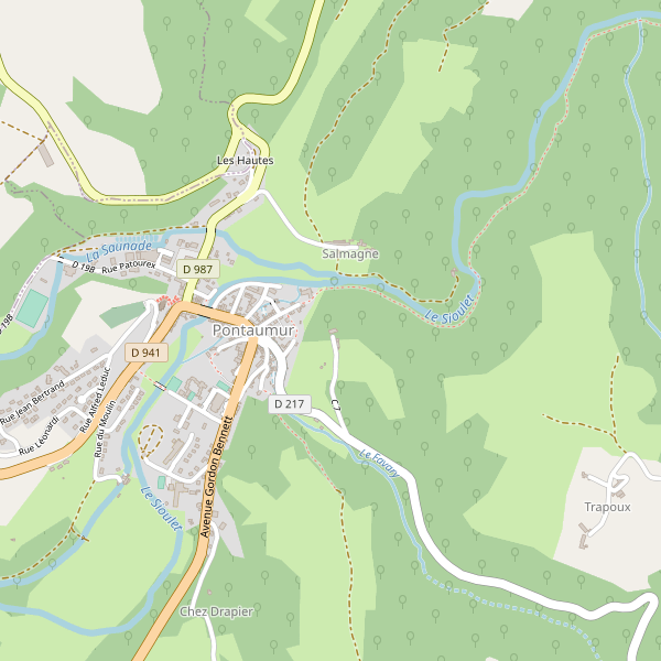 Carte des terrains-de-sport à Pontaumur Thumbnail