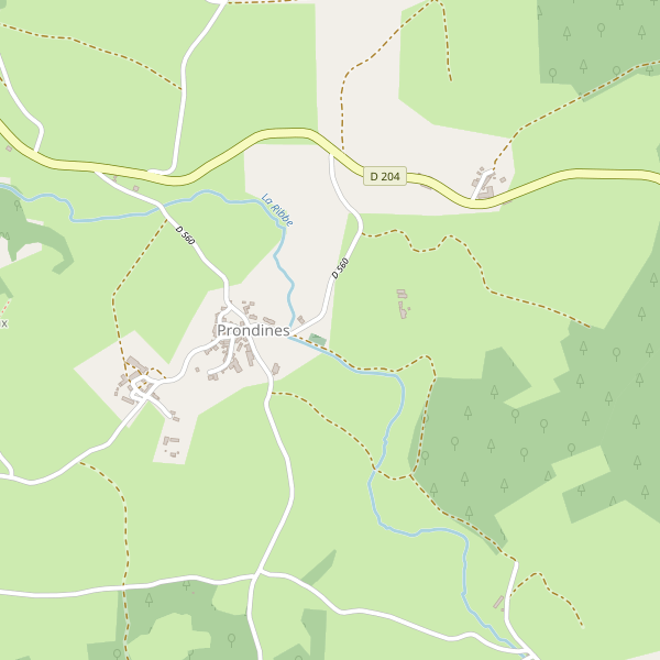 Carte des restaurants à Prondines Thumbnail
