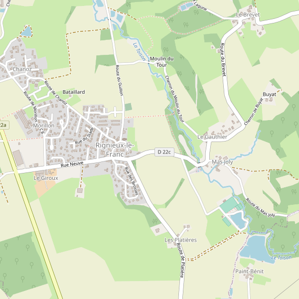 Carte des hotels à Rignieux-le-Franc Thumbnail