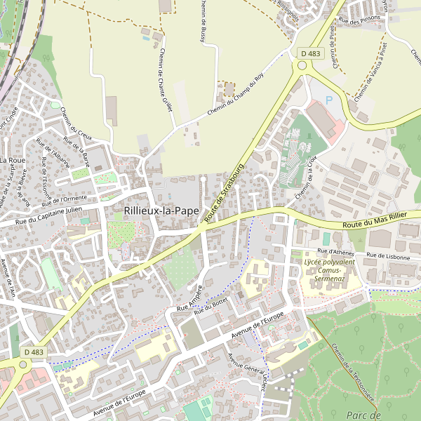 Carte des attractions à Rillieux-la-Pape (Rhône) Thumbnail