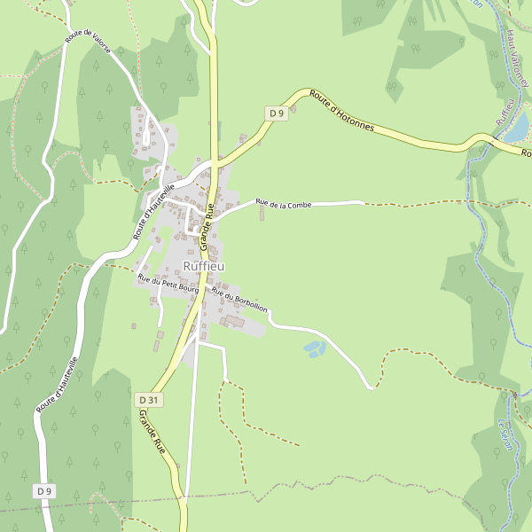 Carte des hotels à Ruffieu Thumbnail