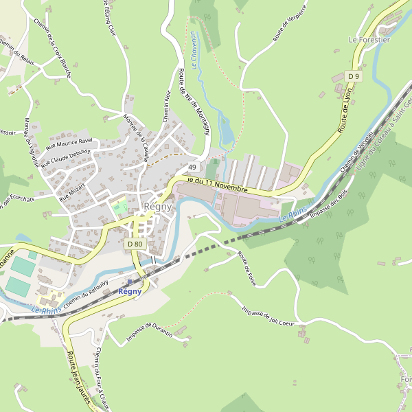 Carte des bedandbreakfast à Régny Thumbnail