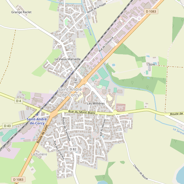 Carte des hotels à Saint-André-de-Corcy Thumbnail