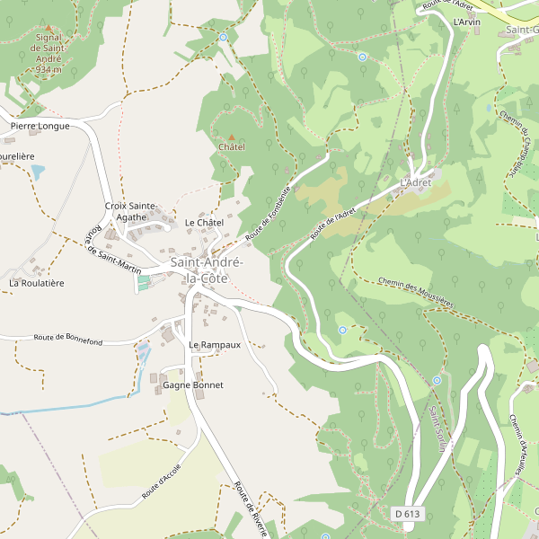 Carte des stationnement-velos à Saint-André-la-Côte (Rhône) Thumbnail