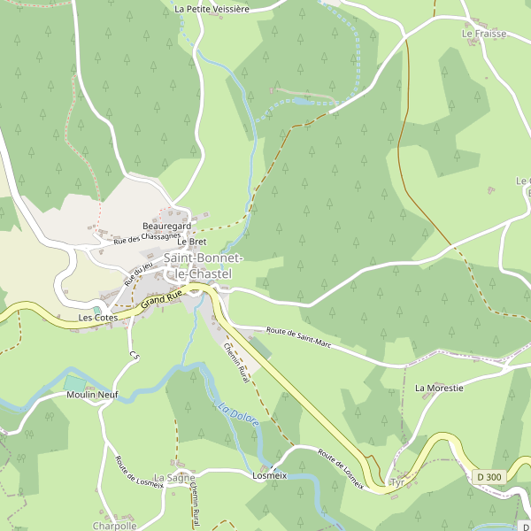 Carte des hotels à Saint-Bonnet-le-Chastel Thumbnail