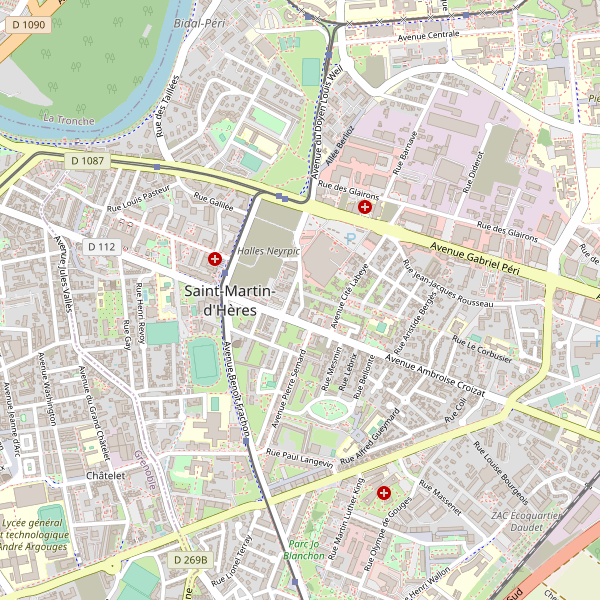 Carte des location-voiture à Saint-Martin-d'Hères Thumbnail