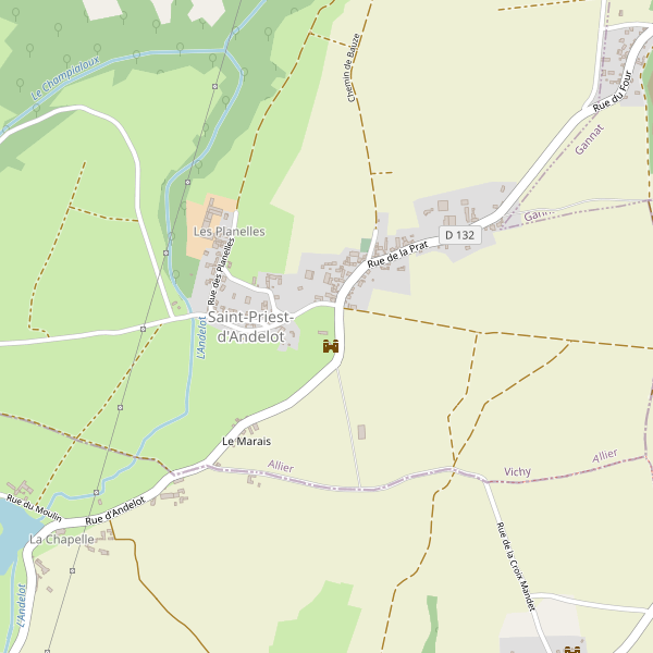 Carte des piscines à Saint-Priest-d'Andelot Thumbnail