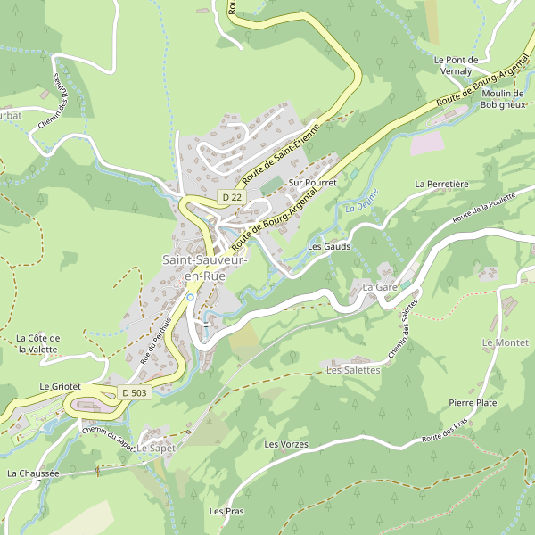 Carte des cafe à Saint-Sauveur-en-Rue Thumbnail