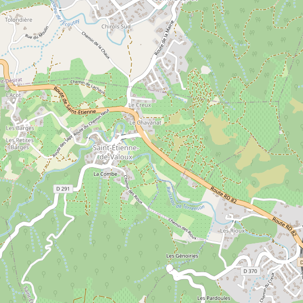 Carte des bedandbreakfast à Saint-Étienne-de-Valoux Thumbnail