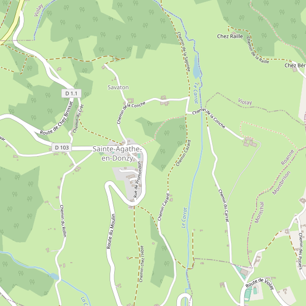 Carte des restaurants à Sainte-Agathe-en-Donzy Thumbnail