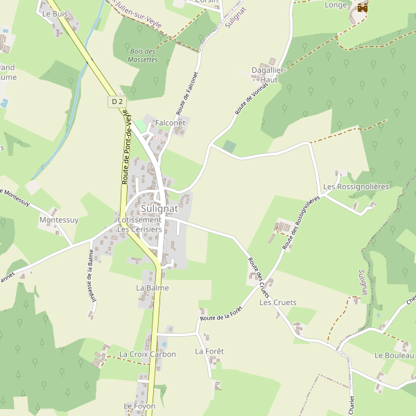 Carte des hotels à Sulignat Thumbnail