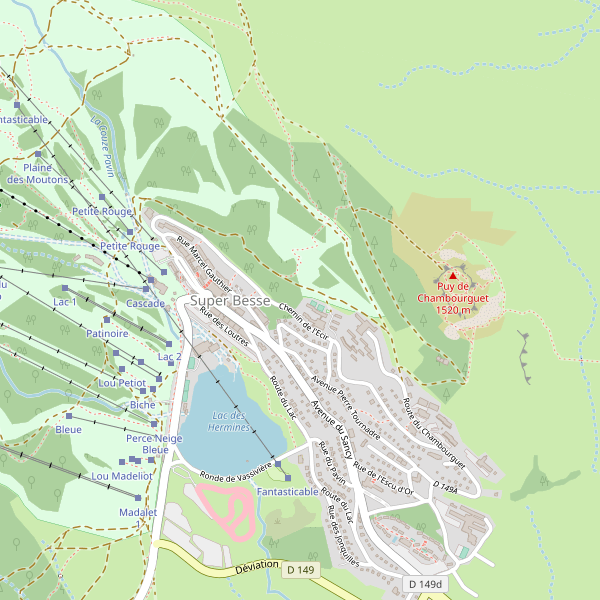 Carte des location-voiture à Super Besse Thumbnail