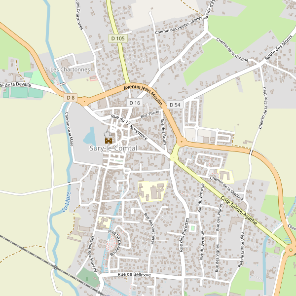Carte des bureaux-poste à Sury-le-Comtal Thumbnail