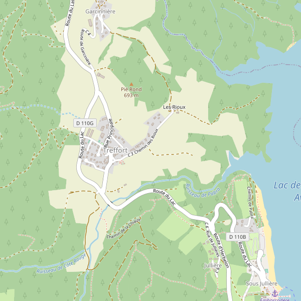 Carte des location-voiture à Treffort (Isère) Thumbnail