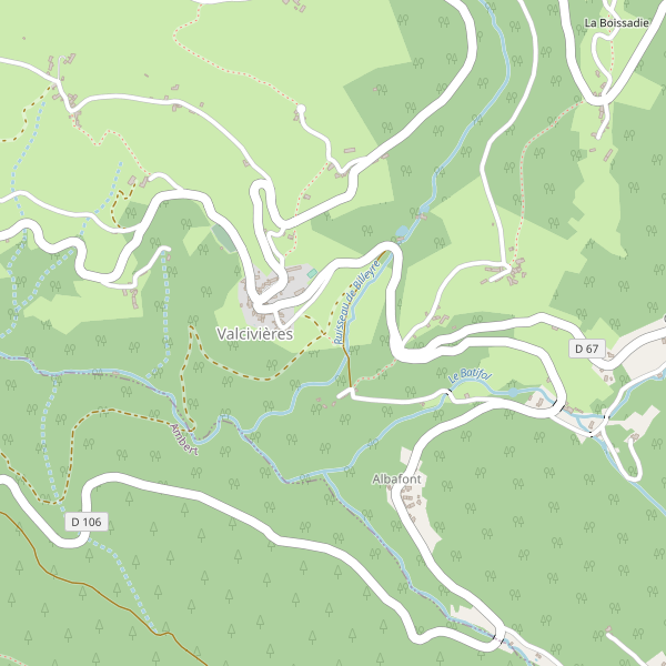 Carte des hotels à Valcivières Thumbnail
