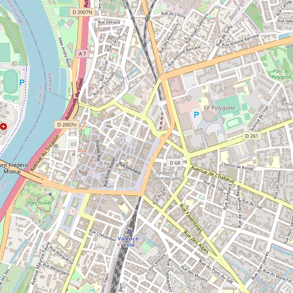 Carte des terrains-de-sport à Valence (Drôme) Thumbnail