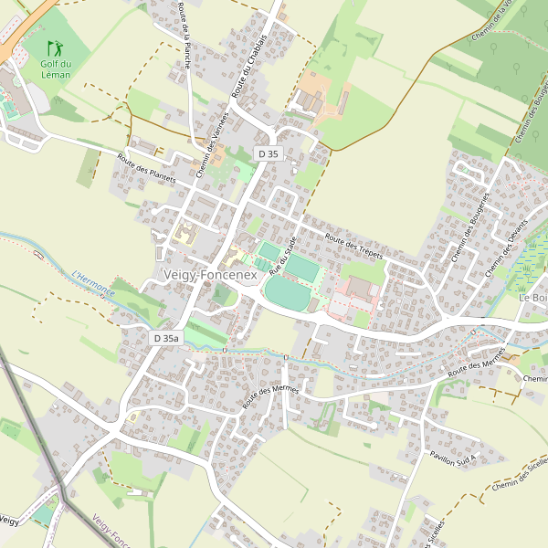 Carte des bureaux-poste à Veigy-Foncenex Thumbnail