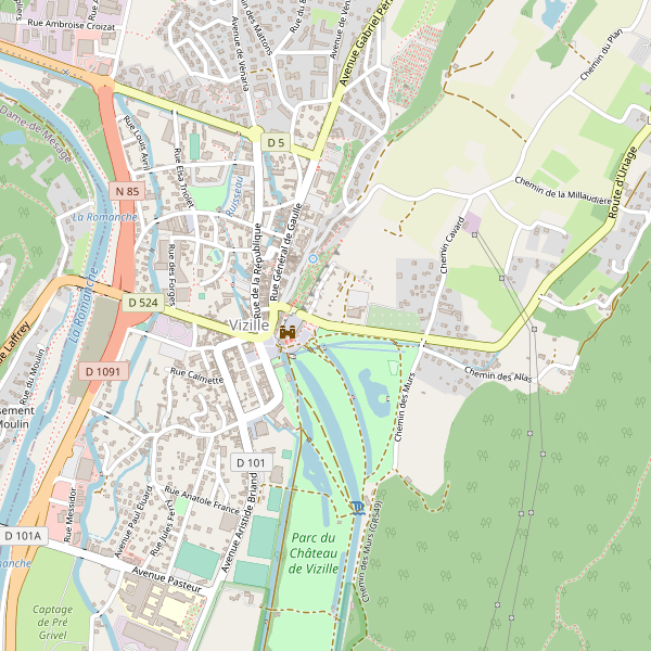 Carte des musees à Vizille Thumbnail