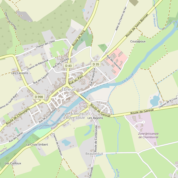 Carte des restaurants à Ébreuil Thumbnail